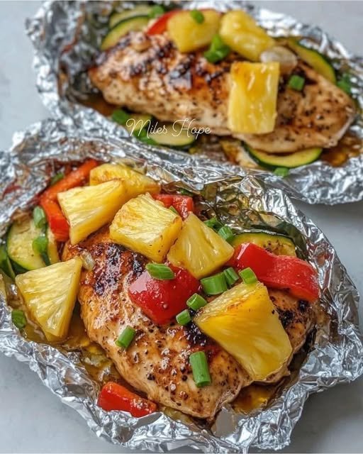 Teriyaki Chicken and Pineapple Foil Packets 481895515_122195654138149657_4380927449420397615_n